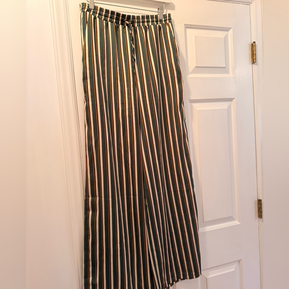 Striped Wide-Leg Pants NWOT